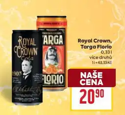 Billa Royal Crown, Targa Florio nabídka