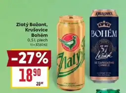 Billa Zlatý Bažant, Krušovice Bohém nabídka