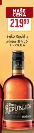 Billa Božkov Republica Exclusive 38% 0,5 l nabídka