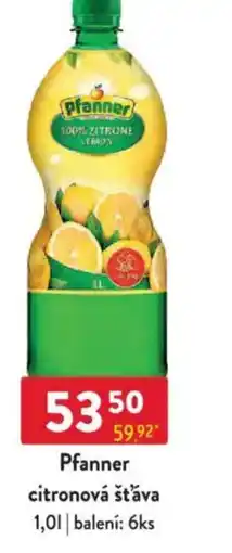 Qanto Pfanner citronová šťáva nabídka