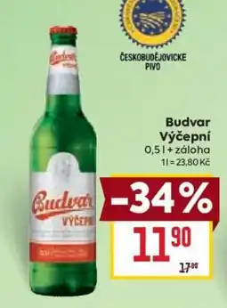 Billa Budvar výčepní nabídka
