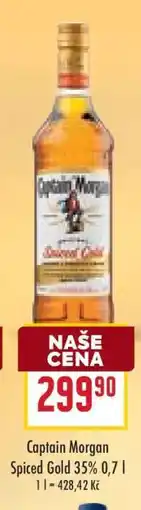 Billa Captain Morgan Spiced Gold 35%, 0,7 l nabídka