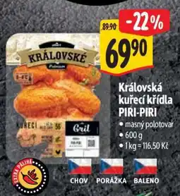 Albert Královská kuřecí křídla PIRI PIRI nabídka