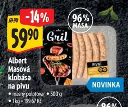 Albert Albert Masová klobása na pivu nabídka
