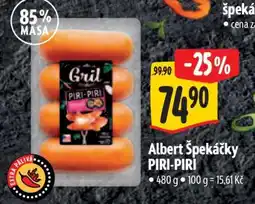 Albert Albert špekáčky PIRI PIRI nabídka