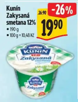 Albert Kunín Zakysaná smetana 12 nabídka