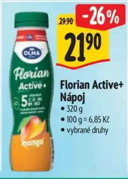 Albert Florian Active nápoj nabídka