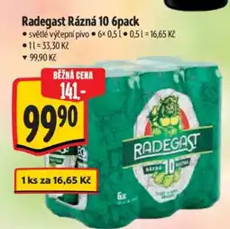 Albert Radegast Rázná 10 6pack nabídka