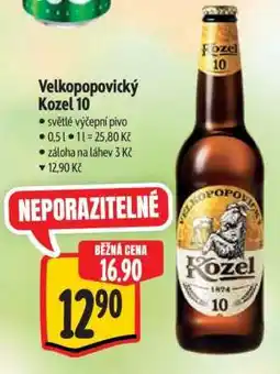 Albert Velkopopovický Kozel 10 nabídka
