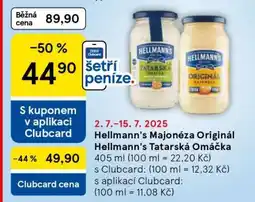 Tesco Hellmann's Majonéza Originál Hellmann's Tatarská Omáčka nabídka