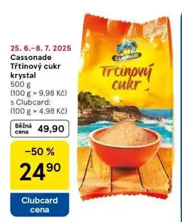 Tesco Cassonade Třtinový cukr krystal nabídka