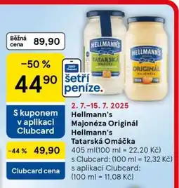 Tesco Hellmann's Majonéza Originál Hellmann's Tatarská Omáčka nabídka