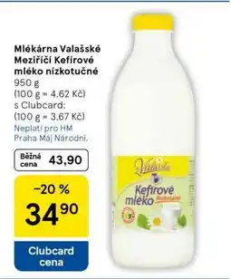 Tesco Mlékárna Valašské Meziříčí Kefírové mléko nízkotučné nabídka