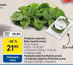 Tesco Polabská zelenina Baby špenát praný nabídka