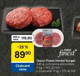 Tesco Tesco Finest Hovězí burger nabídka