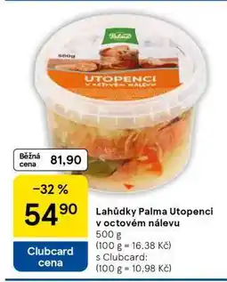 Tesco Lahůdky Palma Utopenec v octovém nálevu nabídka