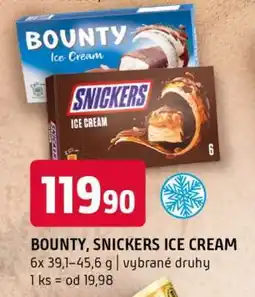 Terno BOUNTY, SNICKERS ICE CREAM nabídka