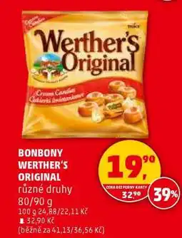 Penny Market BONBONY WERTHER‘S ORIGINAL nabídka