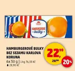 Penny Market HAMBURGEROVÉ BULKY BEZ SEZAMU KARLOVA KORUNA nabídka