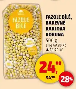 Penny Market Fazole bílé, barevné Karlova Koruna nabídka