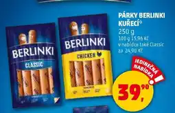 Penny Market Párky Berlinski Kuřecí nabídka