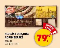 Penny Market KLOBÁSY ORIGINÁL NORIMBERSKÉ nabídka