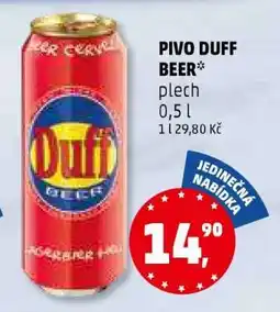 Penny Market PIVO DUFF BEER nabídka