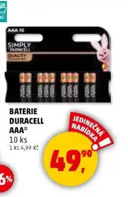 Penny Market Baterie Duracell AAA nabídka