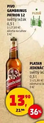Penny Market PIVO GAMBRINUS PATRON 12 nabídka