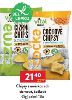 Qanto Chipsy s mořskou solí cizrnové, čočkové nabídka