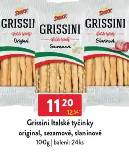 Qanto Grissini Italské tyčinky original, sezamové, slaninové nabídka