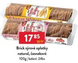 Qanto Brick sýrové oplatky natural, česnekové nabídka