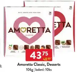 Qanto Amoretta Classic, Desserts nabídka