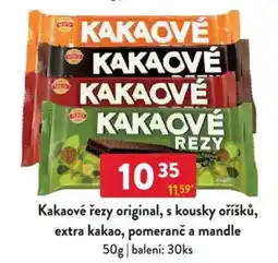 Qanto Kakaové řezy original, s kousky oříšků, extra kakao, pomeranč a mandle nabídka