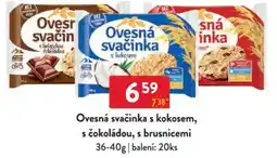 Qanto Ovesná svačinka s kokosem, s čokoládou, s brusnicemi nabídka