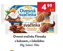 Qanto Ovesná svačinka Fitneska s kokosem, s čokoládou nabídka