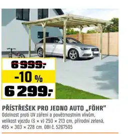 OBI PŘÍSTŘEŠEK PRO JEDNO AUTO „FÖHR" nabídka