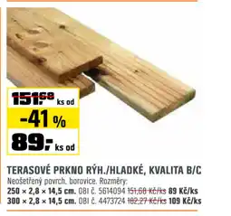 OBI TERASOVÉ PRKNO RÝH./HLADKÉ, KVALITA B/C nabídka