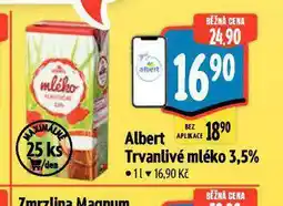 Albert Trvanlivé mléko 3,5% nabídka