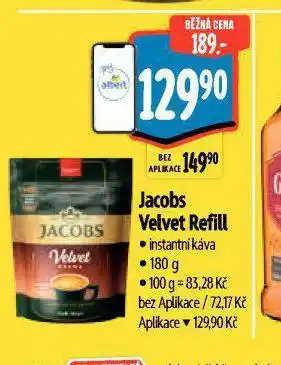 Albert Jacobs velvet refill instantní káva nabídka