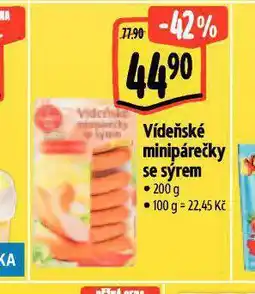 Albert Vídeňské minipárečky se sýrem nabídka