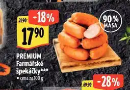 Albert Premium farmářské špekáčky nabídka