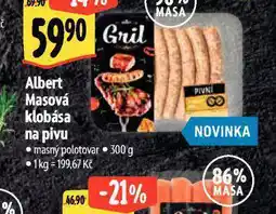 Albert Masová klobása na pivu nabídka