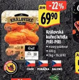 Albert Královská kuřecí křídla piri-piri nabídka