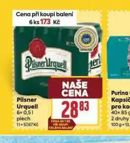 Billa Pivo pilsner urquell nabídka