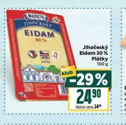 Billa Madeta jihočeský eidam plátky nabídka