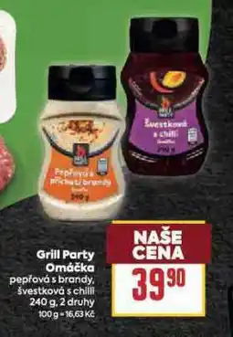 Billa Grill party omáčky nabídka
