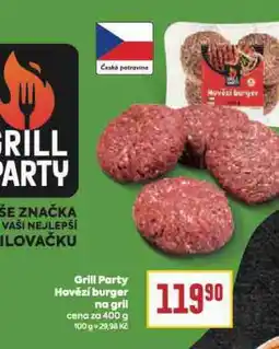 Billa Hovězí burger na gril nabídka