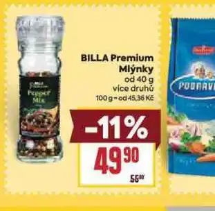 Billa Billa premium mlýnky nabídka