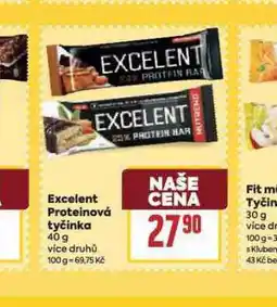 Billa Excelent proteinová tyčinka nabídka